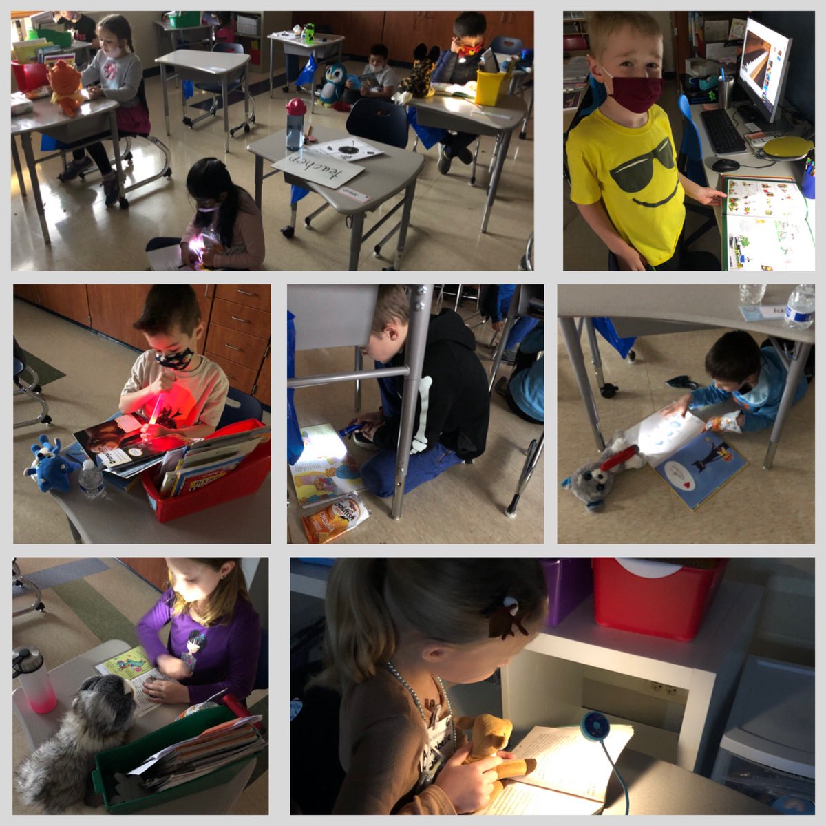 A7teacher's tweet photo. Flashlights, Books, &amp; Favorite Stuffed Animals, oh my! A great end to a GREAT Right to Read Week. THANK YOU @HudsonPTO!!! B15 Readers had so much fun! ❤️🔦📚🐻🌎 #TheHill #OneWorldManyStories #ReadersareLeaders https://t.co/hnJYfzlh1n