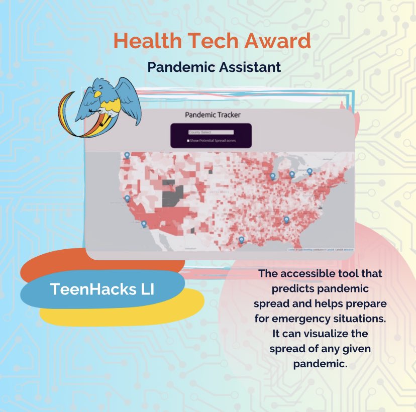 TeenHacksLI's tweet photo. Throwback to our Fall 2020 event!!

⭐️ “Pandemic Assistant” for winning Health Tech Award! 

⭐️ “Data Science Library” for winning Entrepreneurship Award! 

⭐️ “RenaissanceML” for winning Social Impact Award! 

Look out for our Spring 2021 event and stay hacking! 🤩🤩🤩 https://t.co/VR74AnIarK