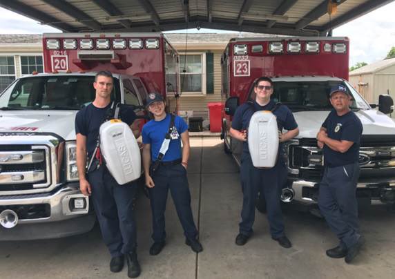 EMSOfficer's tweet photo. We continue to grow our arsenal directed at improving cardiac arrest outcomes. This week we trained our hospital partners on the use of the LUCAS mechanical #CPR device &amp; began delivering 35 devices to field units. #crushingSCA #EMS #BCFR #HPCPR #600seconds #OHCA #leadership https://t.co/3W1hsrA6Me