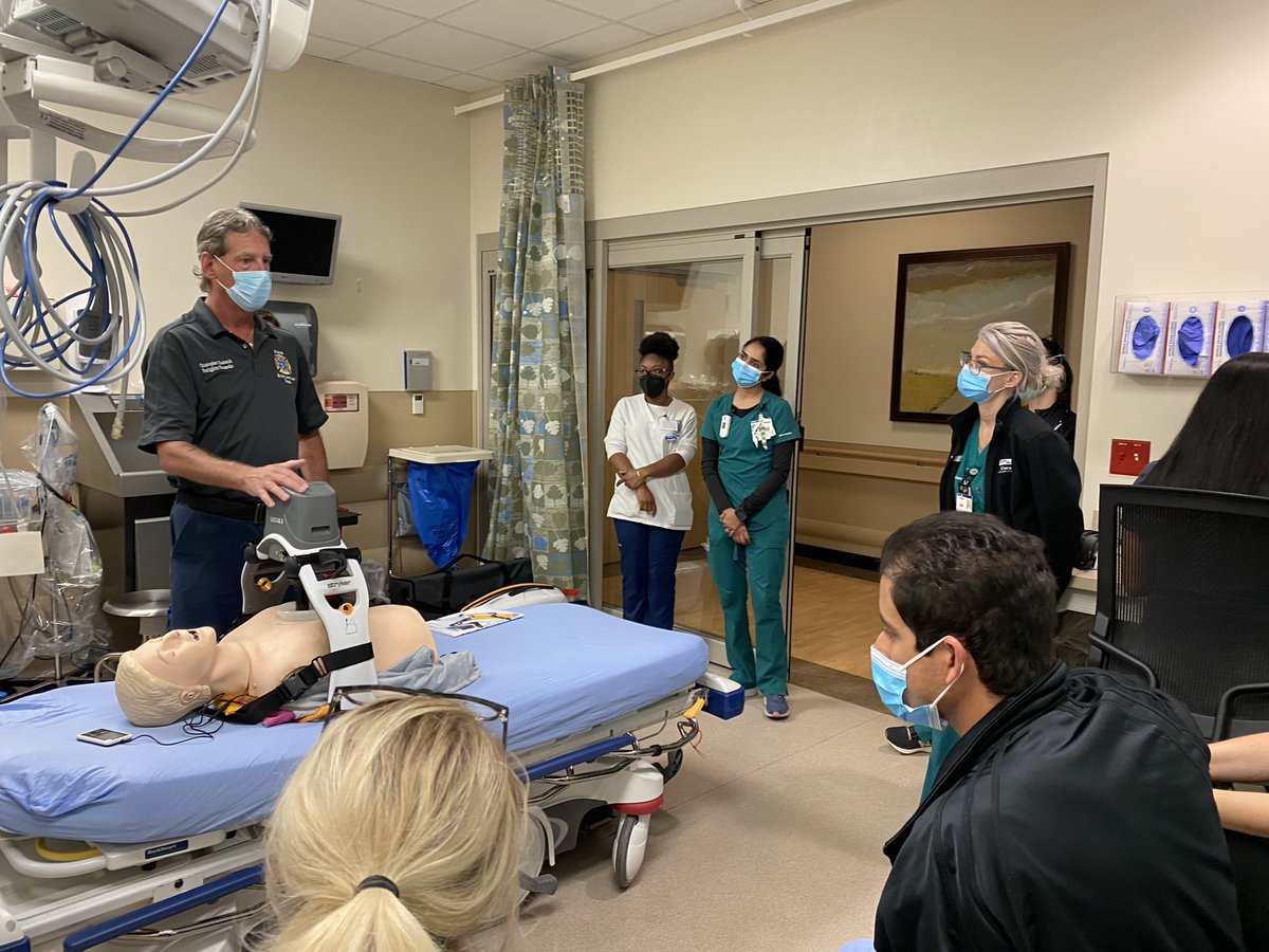 EMSOfficer's tweet photo. We continue to grow our arsenal directed at improving cardiac arrest outcomes. This week we trained our hospital partners on the use of the LUCAS mechanical #CPR device &amp; began delivering 35 devices to field units. #crushingSCA #EMS #BCFR #HPCPR #600seconds #OHCA #leadership https://t.co/3W1hsrA6Me