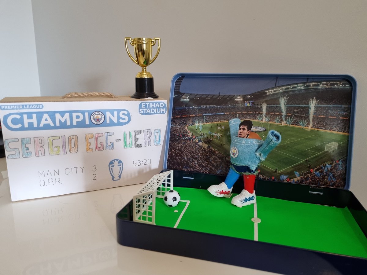 daws529's tweet photo. My lad's teacher is a red, so we've put an entry into the Easter egg competition to amuse him - 'Sergio Egg-uero' https://t.co/Dr2kCj4VmL