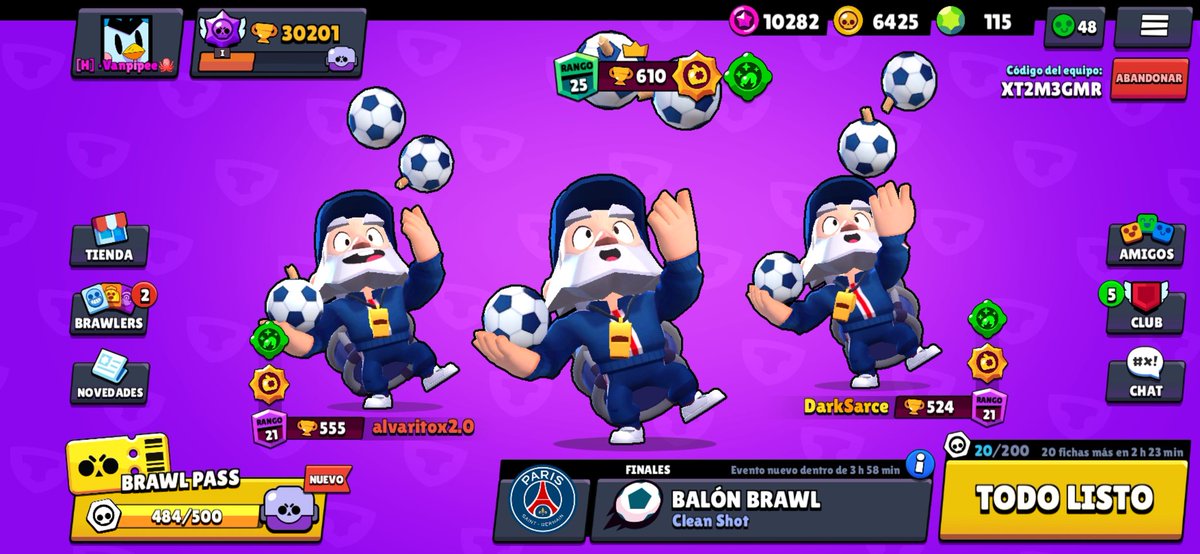 Ya que la championship parte a las 14:00 hrs aprovechamos de jugar el desafio! Gracias <a href="/Alvaro02896732/">alvaro._ .</a> @Kevins_BS 

Ahora se viene jugandolo con cuenta peque para los que quieran apañar?