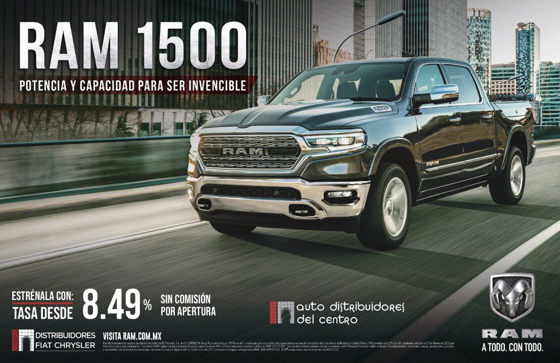 AutoDistribuid3's tweet image. Potencia y Capacidad para ser invencible... Estrena la con Tasa desde 8.49% 📉 y ademas comisión por apertura de 🎁 regalo... 
#ram1500 #atodocontodo