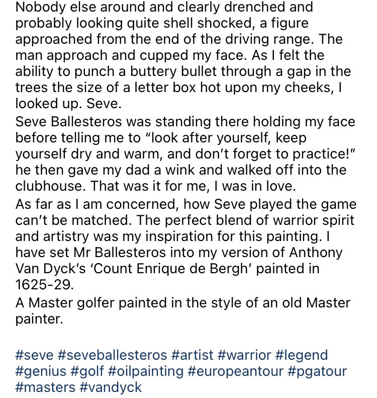 LandersArt's tweet photo. My latest ‘Master’ golfer painting. My Hero Seve. ⛳️🎨 @EuropeanTour @PGATOUR @golfdigestspain @GolfDigest @GolfMonthly @coldashbygc @CollingtreePark https://t.co/KgZGDUlXyG