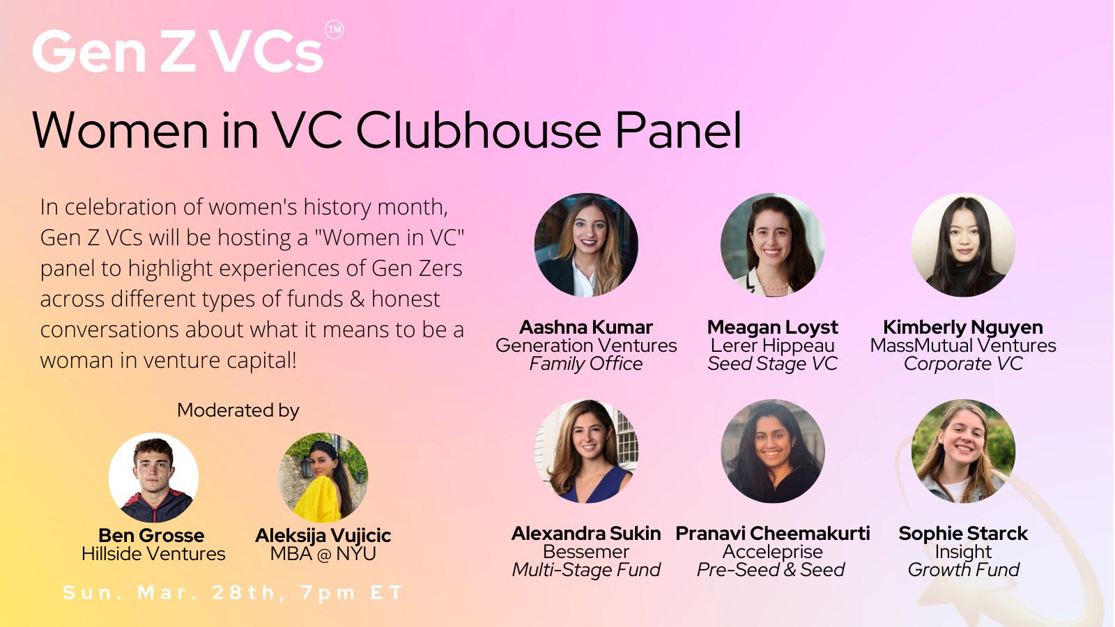 shna Kumar Excited To Be Wrapping Up Women S History Month With A Panel Of Incredible Genzvcs On Clubhouse Join Us Tomorrow And Hear From A Range Of Young Investors Panel shna Kumar Excited To Be Wrapping Up Women S History Month With A Panel Of Incredible Genzvcs On Clubhouse Join Us Tomorrow And Hear From A Range Of Young Investors Panel