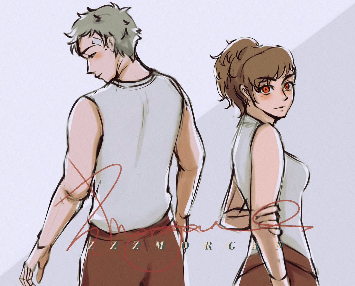 sentimorgan's tweet photo. Some more quick pose practice with these two 🥺 

#akiham #akihamu #persona3portable #sanadaakihiko #akihikosanada #arisatominako #minakoarisato #arisatohamuko #hamukoarisato #p3pfemc https://t.co/5IW1HTEDe8
