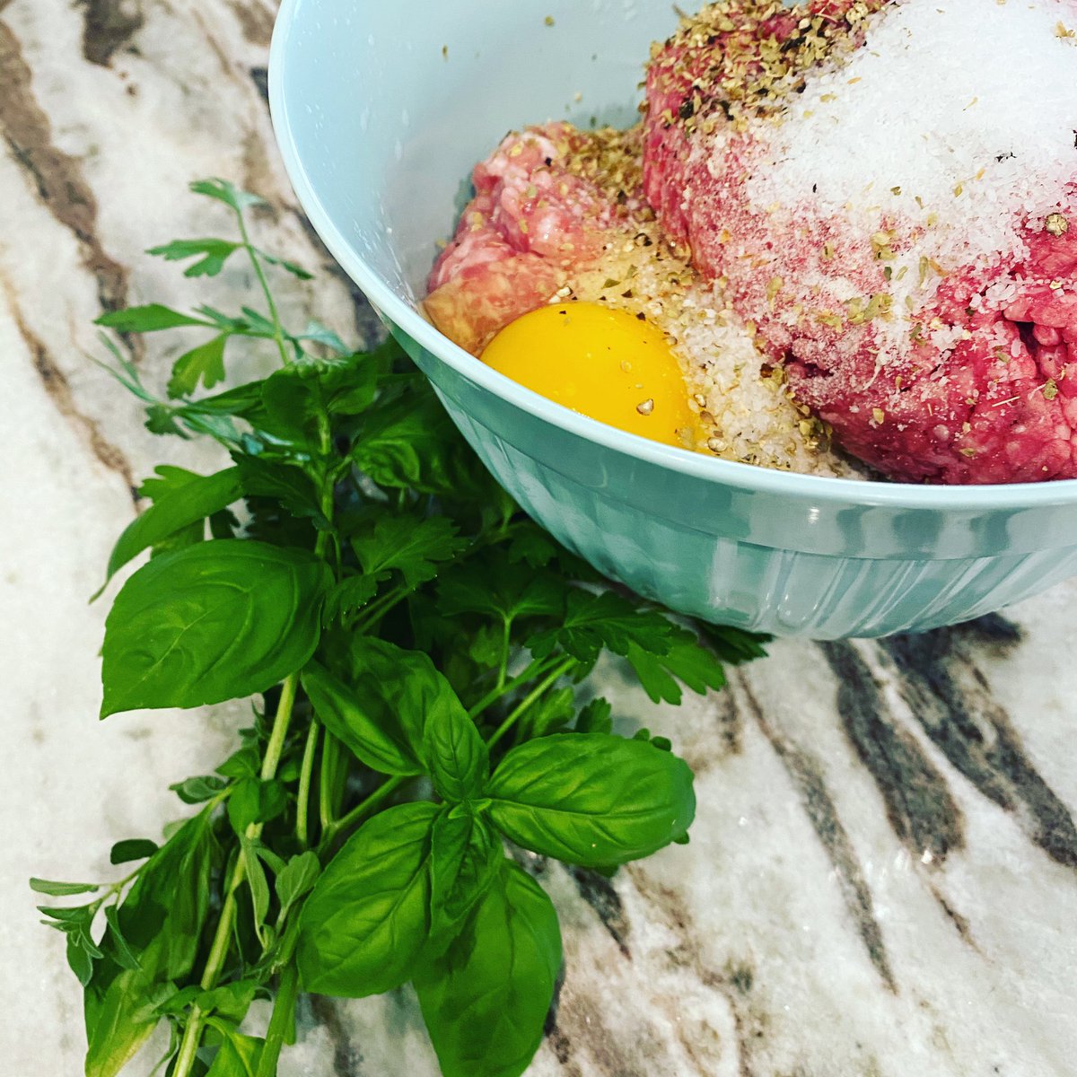 NicBrownell's tweet photo. I’m such a baller. Saturday’s are for meatballs. 🧆🍝 #recipe in comments. #Cooking #Food https://t.co/3jNldeSn39
