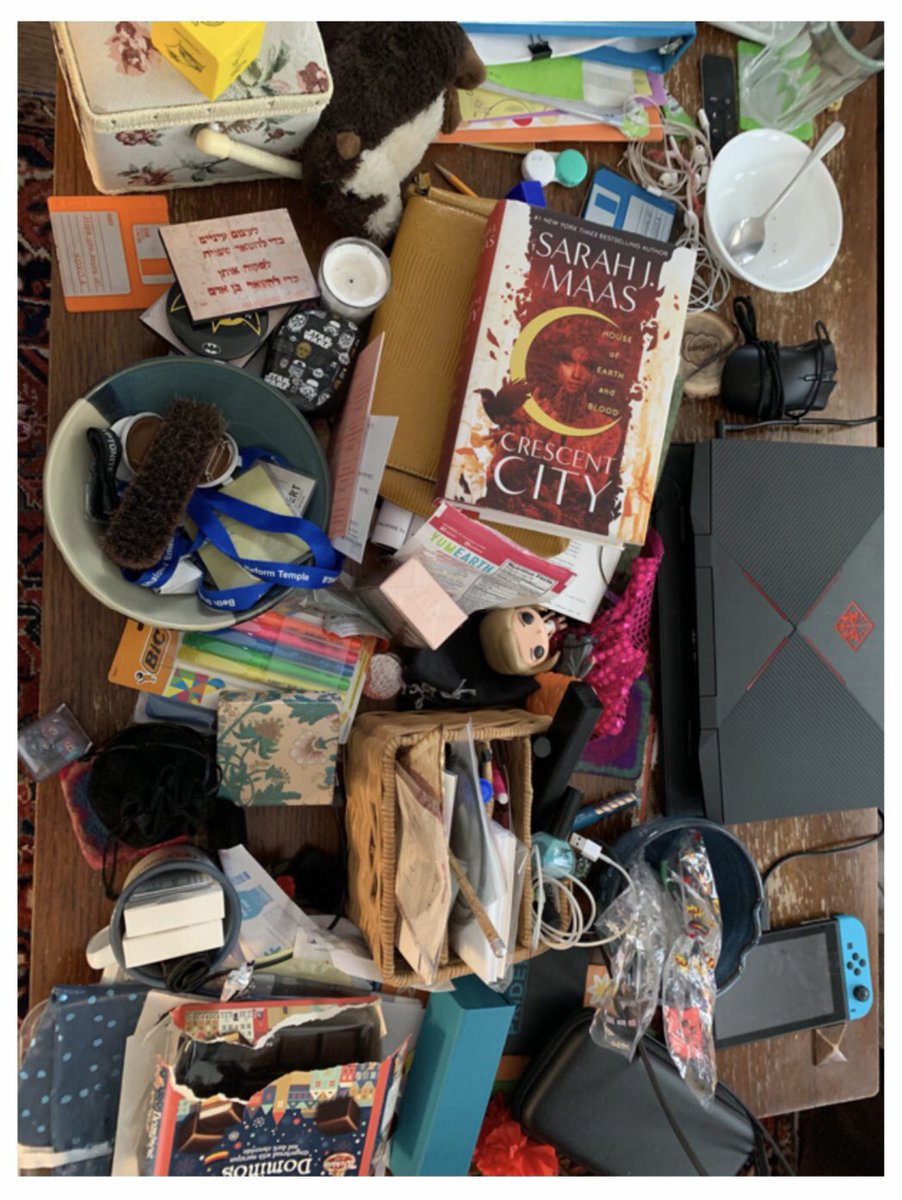 BShERT_Brooklyn's tweet photo. Can YOU find the Afikoman? #seder #Passover #Passover2021 #virtualseder #seder2021 #afikoman #afikomen #wine #WFH #food #clutter #wfhlife #freedom https://t.co/2gDRtWlkFB