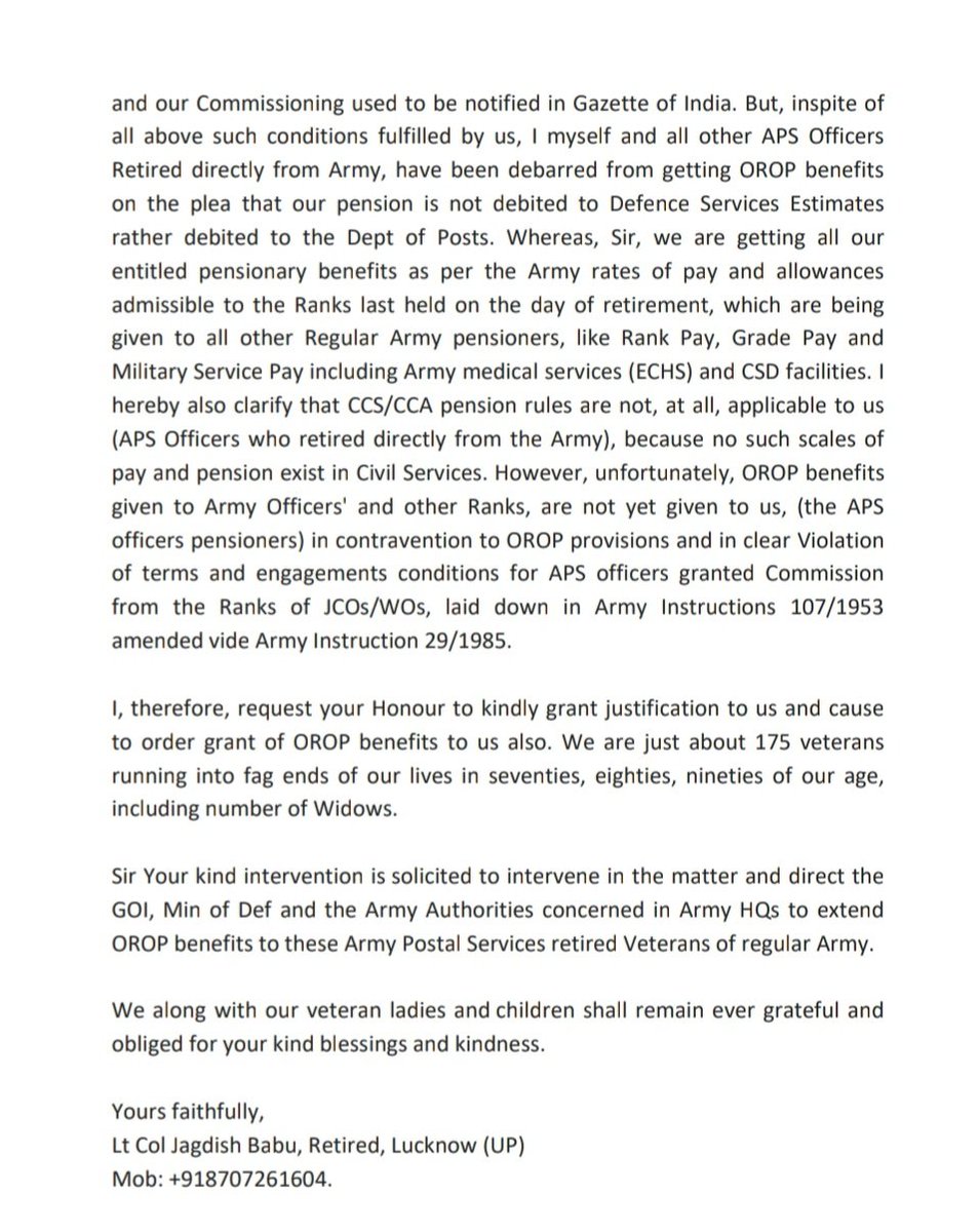 JBSuman51's tweet photo. @Adishankermish2 @narendramodi @PMOIndia @rajnathsingh @DefenceMinIndia @DIAV20 @KamalSi02887543 Dear Honorable Prime Minister Shri    @narendramodi wish you a very happy Holi. Hereby, I am attaching my request regarding not getting #OROP , I request you to Kindly consider it and grant us #OROP @PMOIndia @rajnathsingh @DefenceMinIndia @DIAV20 @KamalSi02887543 https://t.co/z7gq9DmYAM