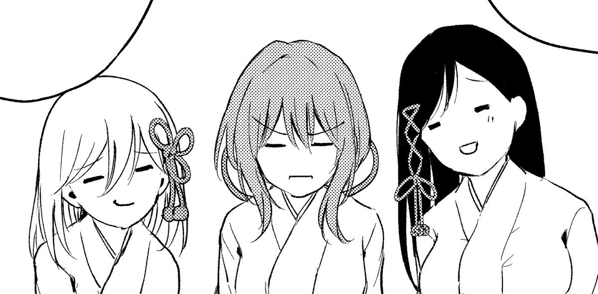 これはネームの顔が思いのほか面白かったのでそのまま採用した三姉妹です。 