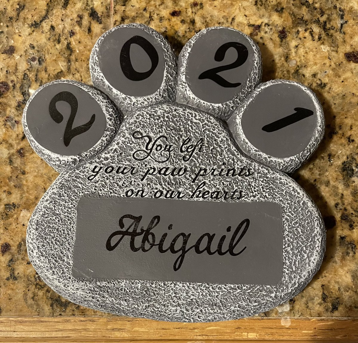 users12k's tweet photo. We just placed Abigail’s stone on her grave. It is still a surreal feeling to me. I miss her presence every single second, minute, hour, and day. I definitely have an aching heart. 💔 https://t.co/CEV4EooXOG