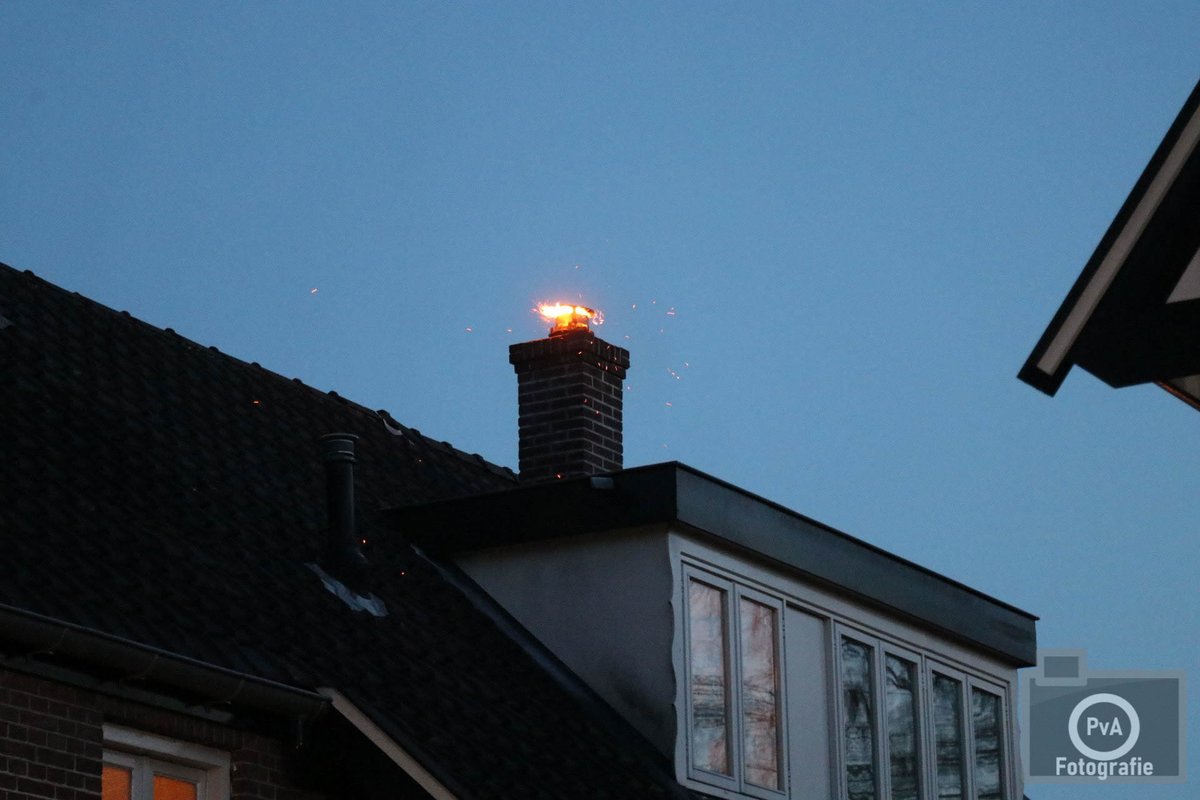 Melding schoorsteenbrand Floralaan Apeldoorn