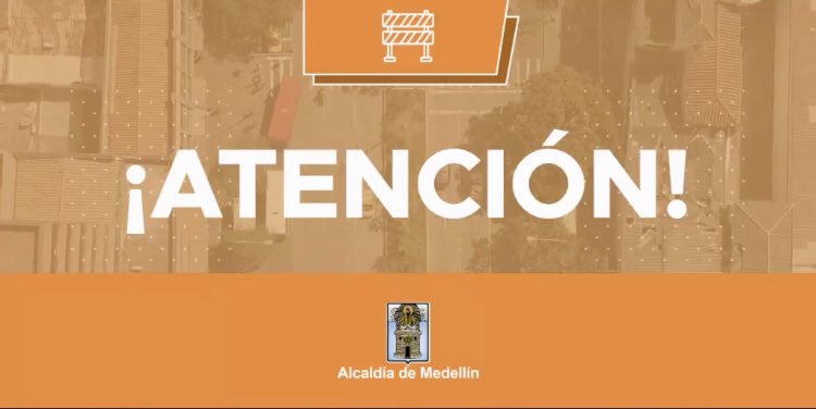 ⚠️(11:27) Se realiza cierre total del puente de la Aguacatala en sentido Oriente - Occidente, por
incidente vial. Se recomienda tomar rutas alternas. #MovilidadMedellín
