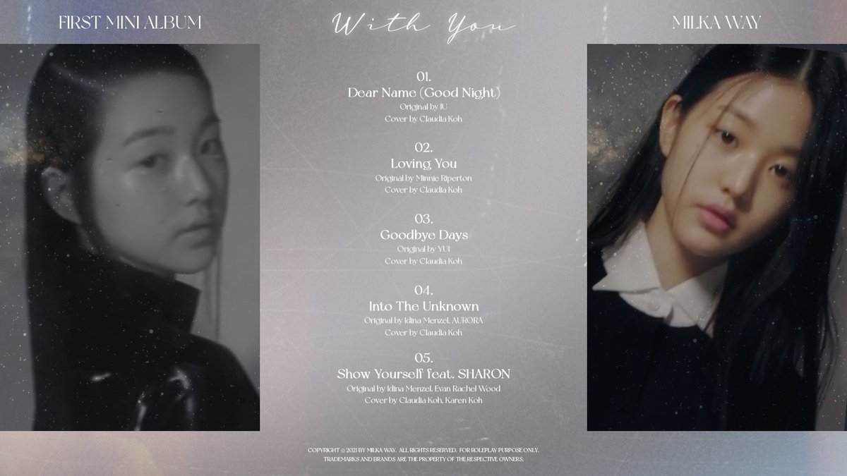 SangGalaksi's tweet photo. ㅤ

 ️️ ️️ ️️ ️️ ️️

MILKA WAY
FIRST MINI ALBUM
ㅤ
"WITH YOU"
ㅤ
TRACKLIST

 ️️ ️️ ️️ ️️ ️️

ㅤ https://t.co/RKEf3fEM81