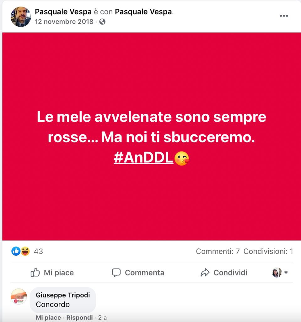 la_kuzzo's tweet photo. Chi scrive cose del genere per attaccare una ministra, colpevole di volere che nella scuola si entri per concorso, non può lavorare al ministero dell’Istruzione #azzolina #vespa https://t.co/bzmOKMsKjG