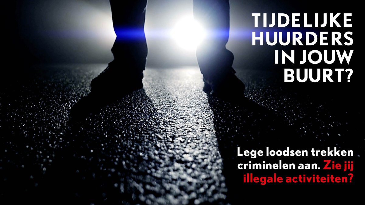 Lege loodsen trekken criminelen aan! In ruil voor veel geld raken verhuurders betrokken bij het criminele circuit, met intimidatie en geweld tot gevolg. Vermoed jij illegale activiteiten zoals een drugslab in jouw buurt?  Meld dit dan anoniem bij M. via 0800-7000 #drugslabs