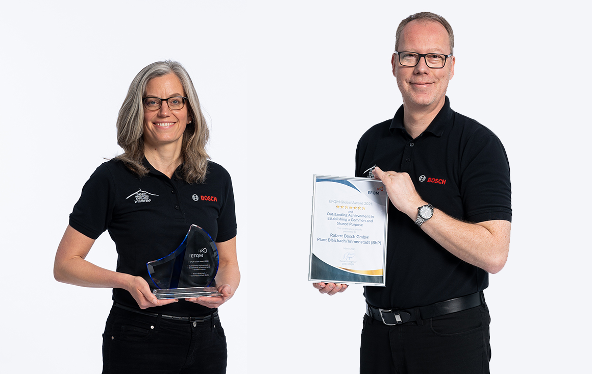 BoschPress's tweet photo. 🏆 Congratulations to Bosch Blaichach for the #EFQM Global #Excellence Award 2021. Meanwhile for the 4th time in a row! 👏 This plant was awarded seven stars and a special prize in the area of "Purpose &amp; Vision" by the @EFQM. #ManagementQuality https://t.co/Bimgg4CWeg