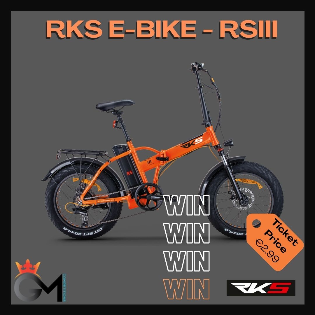 GM_Competitions's tweet photo. 👑 WIN AN RSIII E-BIKE FOR ONLY €2.99!! 👑

https://t.co/yNsGwUi6hu

EARLY BIRD PRICE - ONLY €2 😱 First 100 tickets are discounted so be quick!!

What's included: 

- RSiii Bike
- 40KM - 70KM Range
- Helmet &amp; Lock
- Tickets ONLY €2.99!! https://t.co/olTFcypfp0