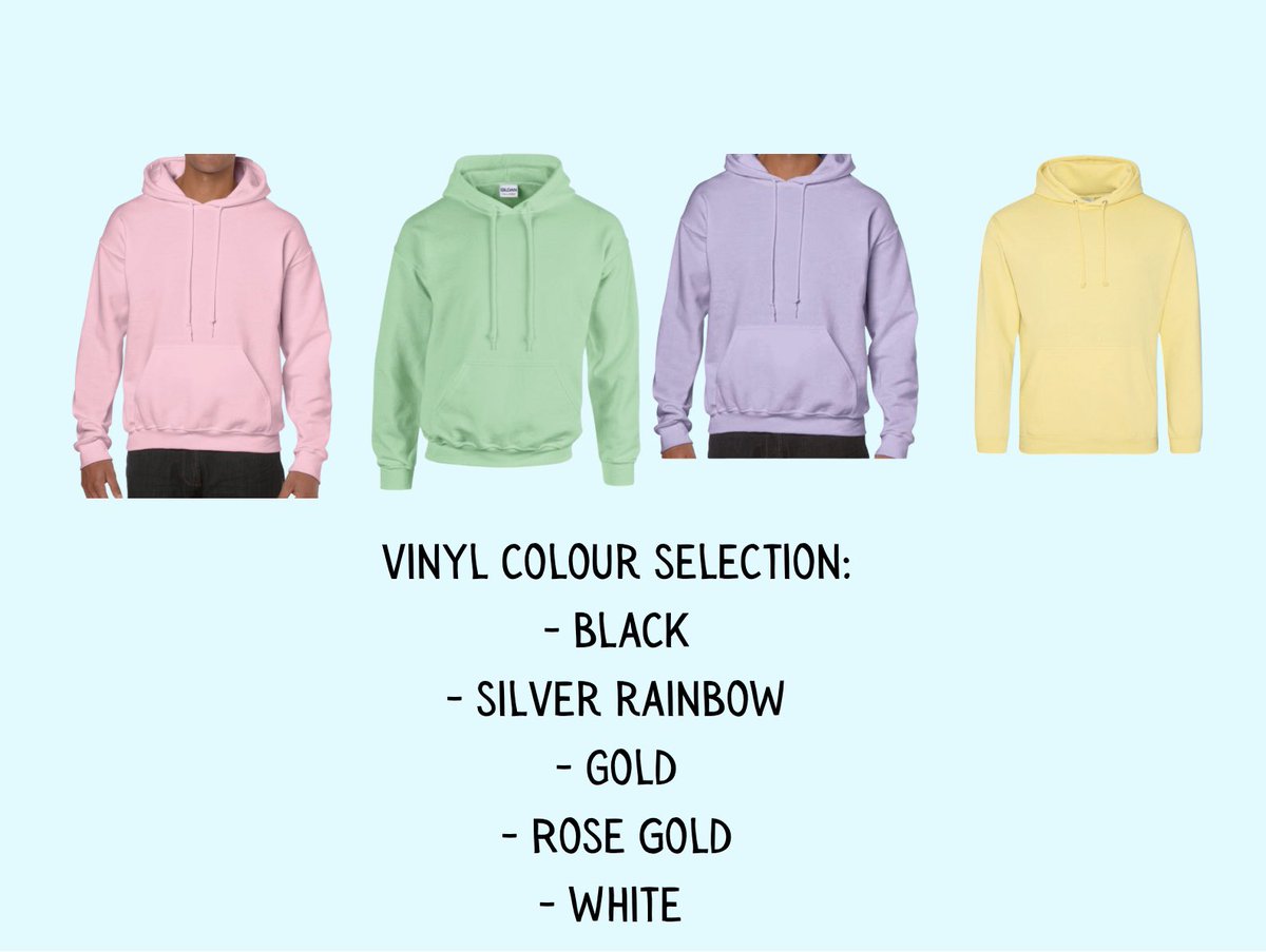 Meet our new S/S 21 hoodie design and colour options! Personalisation available. Being released on our site tomorrow at 4pm! ✨💗 Size S-XXL available. DM us if you have any questions!