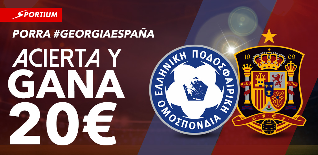 sportium's tweet photo. #PorraSportium: Si quieres 20€ de #ApuestasGratis gánatelos ¿Cómo?

1⃣ Síguenos y haz RT
2⃣Marcador Exacto del #GeorgiaEspaña

*⃣ 1 participación/persona hasta el  28/03 a las 17:00h. Si hay varios acertantes, se hará un sorteo https://t.co/nC8VJMha9z