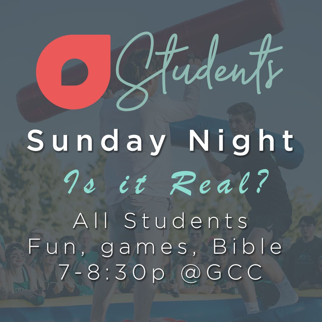 gccarlington's tweet photo. Students!
At school students hear God isn’t real.
At church they hear He is.
How do we know what’s true? 
We’ll be looking at this foundational issue surrounded by a night of fun and games! https://t.co/61sdN4GE8E