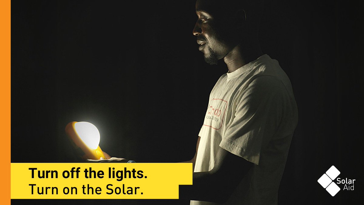SolarAid's tweet photo. Today we turn off our lights to raise awareness of the #ClimateCrisis. We need to continue battling #ClimateChange and #EnergyPoverty. #Solar is clean and #RenewableEnergy. #EarthHour #EarthHour2021 https://t.co/SdVTH5e9FW