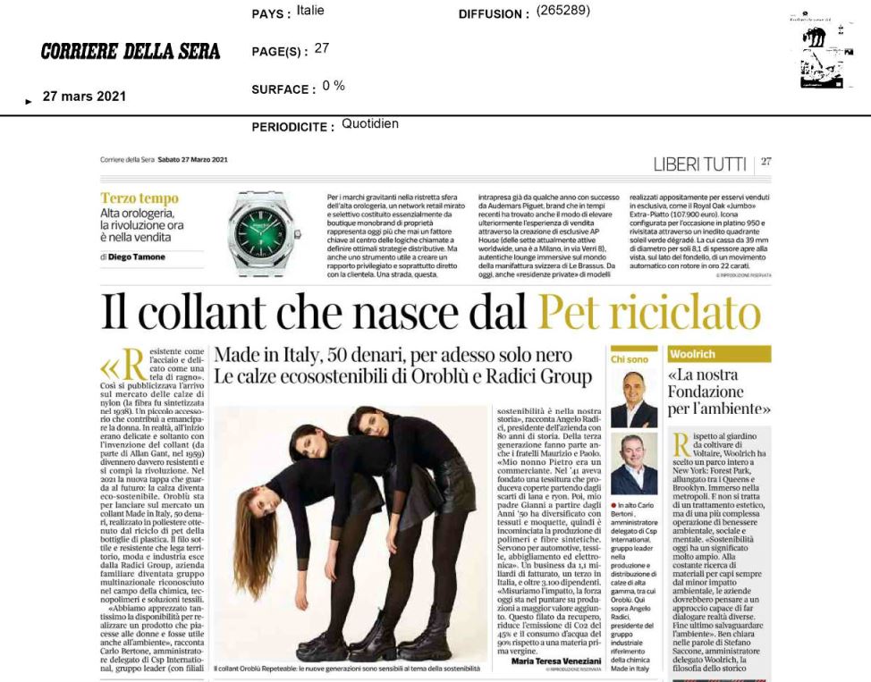 RadiciGroup's tweet photo. Il collant che nasce dal Pet riciclato #Repetable.
Le calze ecosostenibili di @Orobluofficial e #RadiciGroup.
Via @Corriere https://t.co/42Rzh1QKnM