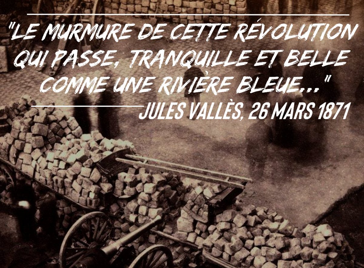 ContreAttaque_'s tweet photo. Il y a 150 ans, cet hommage enthousiaste à la #CommuneDeParis paraissait sous la plume de l'écrivain Jules Vallès, le 26 mars 1871. Quand le champ des possibles était grand ouvert.
#ViveLaCommune #LaCommuneRefleurira
#Vallès #LeCriDuPeuple
⬇️⬇️⬇️ https://t.co/1Eo1hvA5yz
