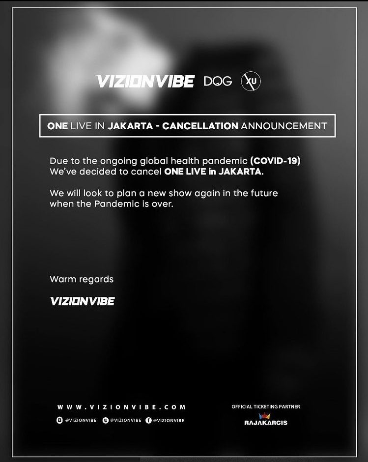 JEWON1GALLERY's tweet photo. [CANCELLED] ONE LIVE IN JAKATA ❗️

more information 🔻 https://t.co/MYnNmNL9MY