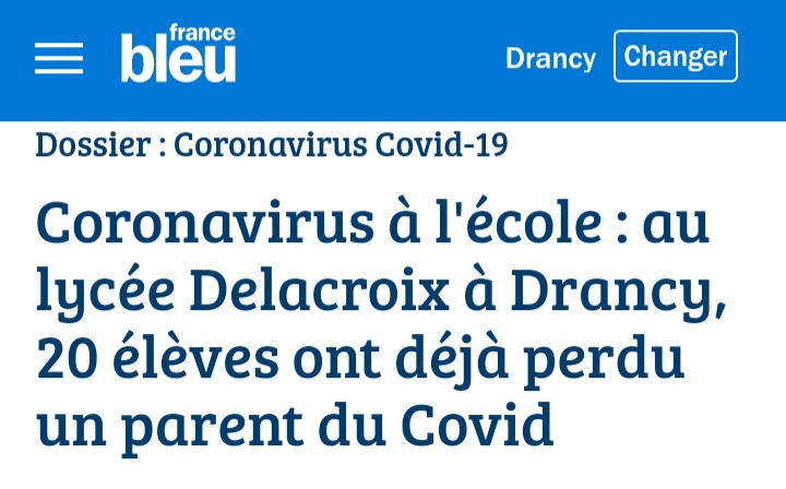 stylos_les's tweet photo. ➡️ Institut Pasteur: les parents d'élèves ont 30% de risque de contamination en plus! 😨

➡️ JM Blanquer: assumer ce risque est "peu de choses." 😲🙄

➡️ Lycée Delacroix, Drancy: 20 lycéens orphelins à cause du #COVID19. 😢 Combien en France?

⚠️Vous assumez toujours @jmblanquer? https://t.co/K0L7DlXrG0