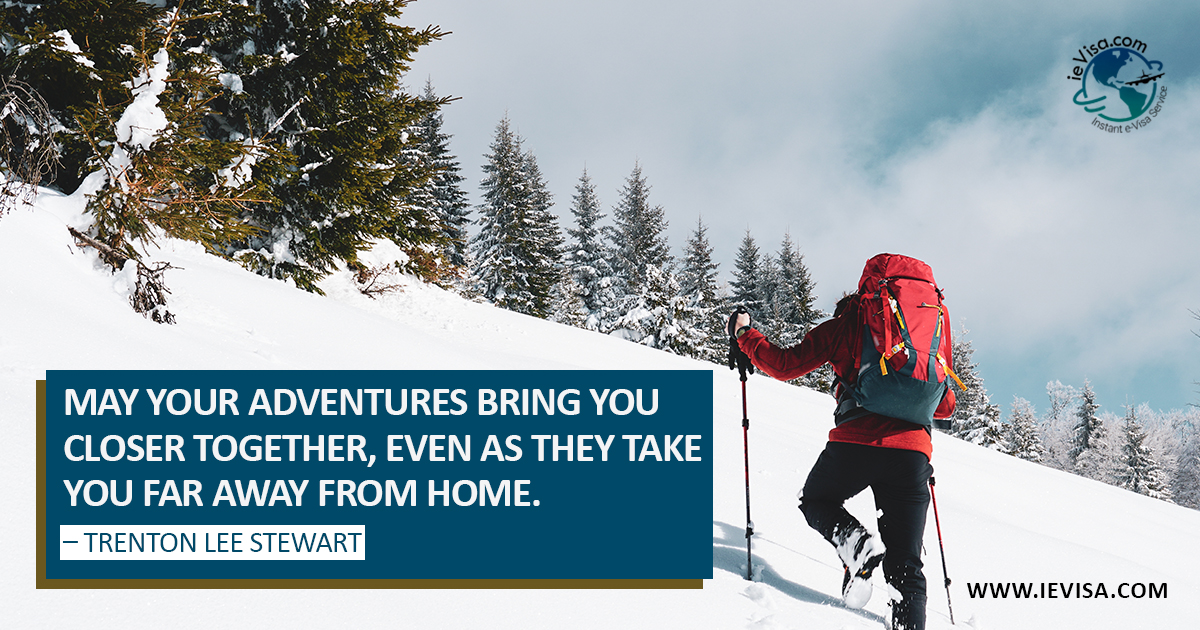 Ievisa's tweet photo. "May your adventures bring you closer together, even as they take you far away from home" ~ Trenton Lee Stewart
---
#Travel #Trip #Tour #travelquotes #evisa #ievisa #tourism #applyvisaonline #TouristVisa https://t.co/znwDS5xVlQ