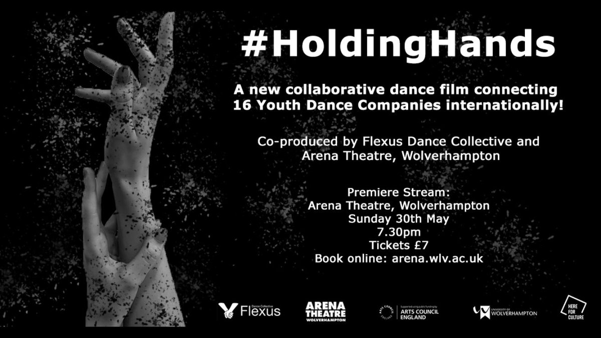 #HoldingHands2021 is off to a fantastic start!🤩

We’re thrilled to announce some of the incredible companies connecting together through our ambitious collaborative dance film!💥

Premiere: Sunday 30th May 
Tickets: £7 wlv.ac.uk/arena

Co-produced by <a href="/Arena_Theatre/">Arena Theatre</a>