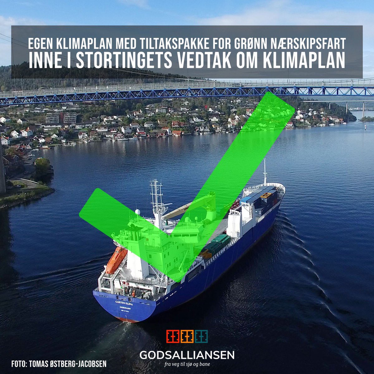 vegtilsjoogbane's tweet image. I Stortingets behandling av #Klimaplan har Energi- og miljøkomiteen vedtatt at regjeringen skal legge frem en egen tiltakspakke for grønn nærskipsfart! 👏🤩

Les innstillingen her: 

stortinget.no/no/Saker-og-pu…

#velgsjøveien #samferdsel #transportplan #grønntransport