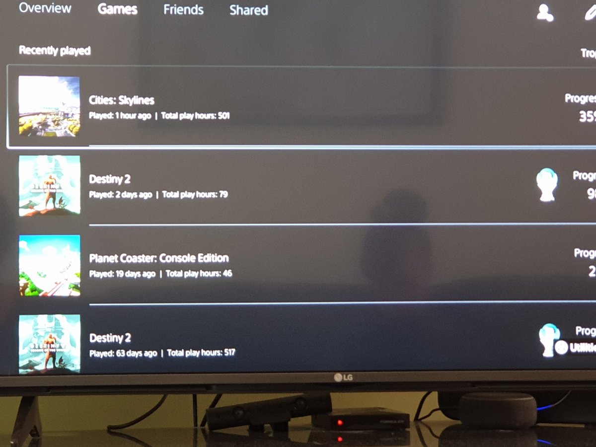 Blinto1's tweet photo. Always wished to see my play time for #CitiesSkylines but couldn't becos it was the #PS4 well... the #PS5 let's you. 🤣 501 hours on CS damn. That's almost 21 days!? Tho Im sure there are people that are 10 times that *cough* @ImperialJedi

I can see other peoples play time too. https://t.co/gve2vOFrhK