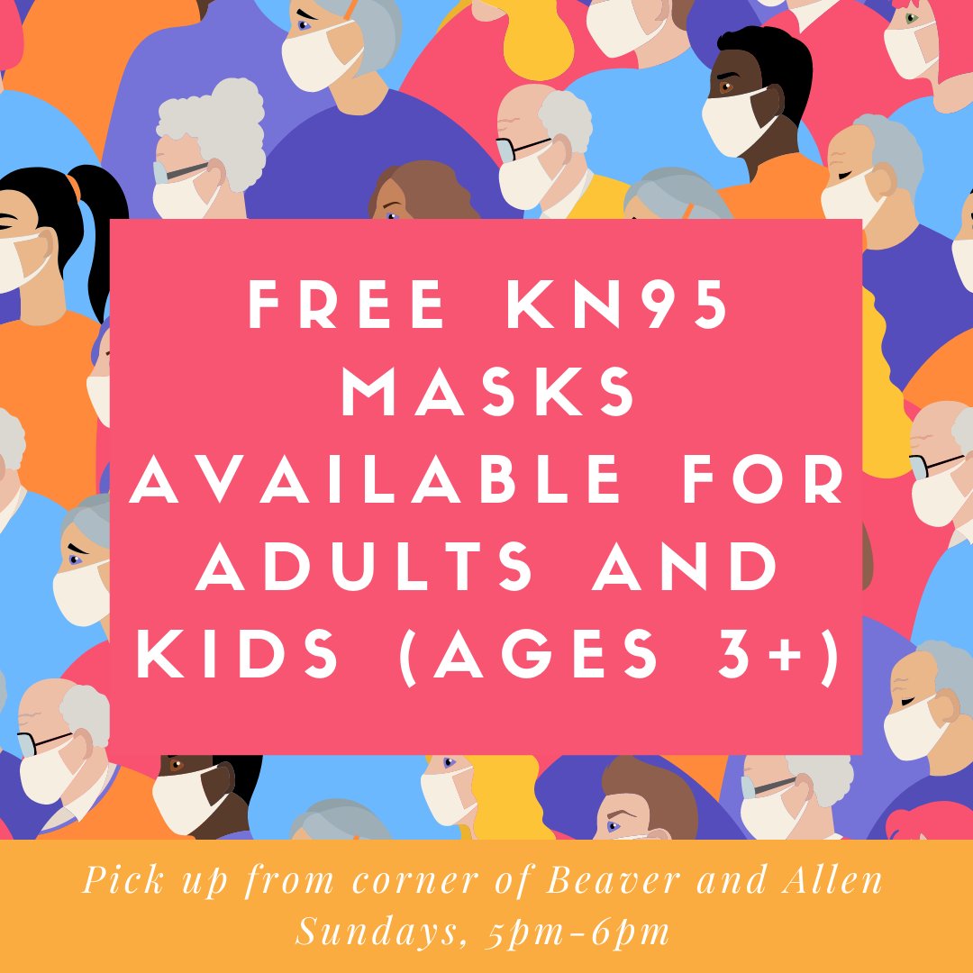 Kn95Project's tweet image. We'll be back tomorrow with @allegheniesab handing out free face masks at the corner of Beaver and Allen from 5 to 6PM.
