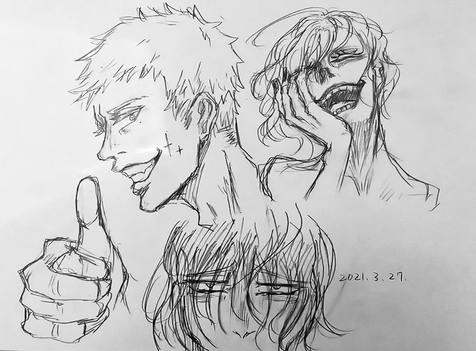シャーペンでラクガキすると色々と本性が出るな 