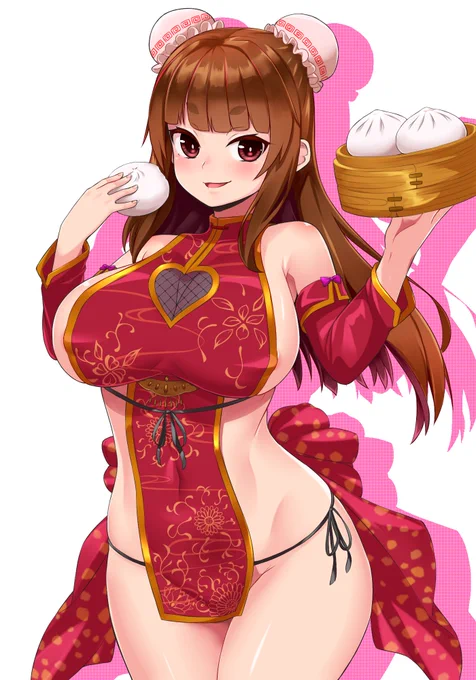 その肉まん二つください!#オリジナルイラスト 