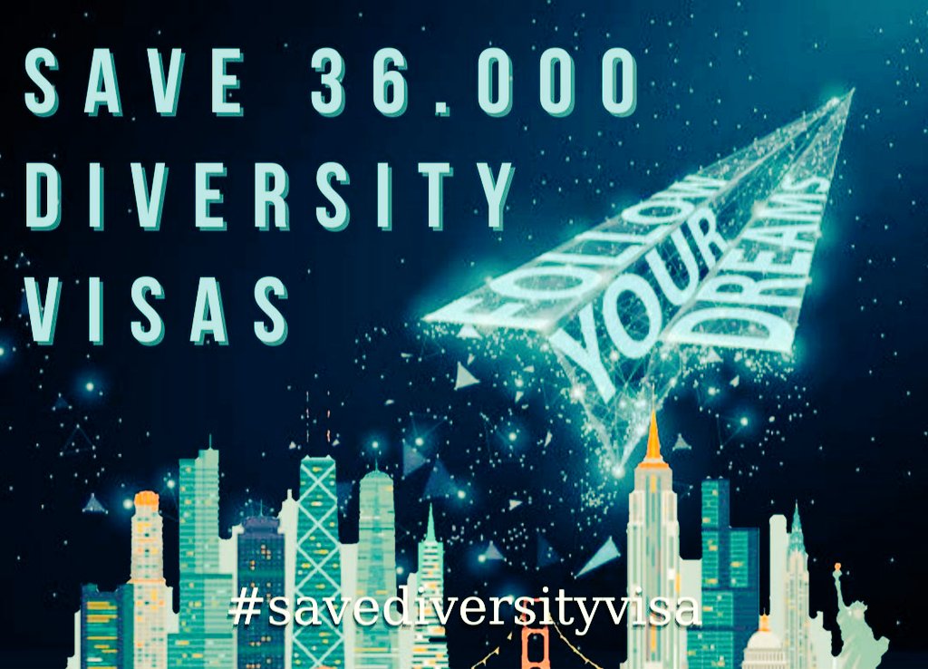 sDiversityVisa's tweet photo. The dream of thousands of DIVERSITY VISA winners has been STOLEN!

What remains must be preserved to restore their dream emigration.

OUR DEMANDS 36,000 VISAS

#DV2020 @POTUS @VP @SecMayorkas @SecBlinken
 
#SaveDiversityVisa https://t.co/pWmygzpsB3