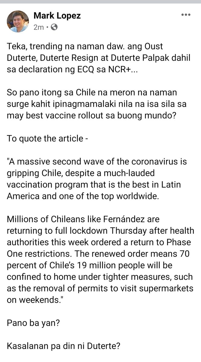 MacLopez769's tweet photo. Pati sa CHILE, palpak si Duterte? https://t.co/BsTzCtWEZo