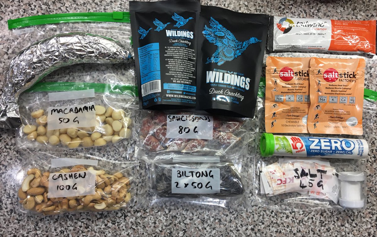 upyrbike's tweet photo. @natalita_pt Haha lolz
(L)=all I carried during #100knosugar
(C)=some of the food that I could have eaten (but didn’t need)
(R)=the remainder, uneaten, of my 1.7kg rucksack
🤷🏽♂️ I ate nothing for 70km😎
#lchf #ketogenic #fatadaptation
= need to carry less food mass 👊
(also less 💩)😂 https://t.co/JTuBkXk29D