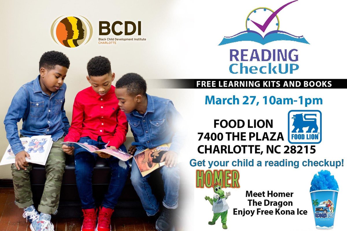 BCDICarolinas's tweet photo. We are ready!!! Hope that you are. #ReadingCheckup #ParentsWill #ParentsCan Parents, come add to your tool belt. #TogetherWeWIll @ReadCLT @NBCDI @CharMeckSchools @FoodLion https://t.co/VT78kUWpvi