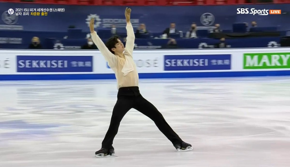 Worlds 2021
차준환 Junhwan Cha 🇰🇷

3F. 4S. 3Lz2T. FCSp. StSq. 3A2T(fall). 3A. 3F1Eu3S. ChSq. 3Lo. CSSp. CCoSp. 

수고많았다ㅜㅜㅠㅠㅠㅠㅠㅜㅠㅠ
245.99점 현재3위!!!!!!!!