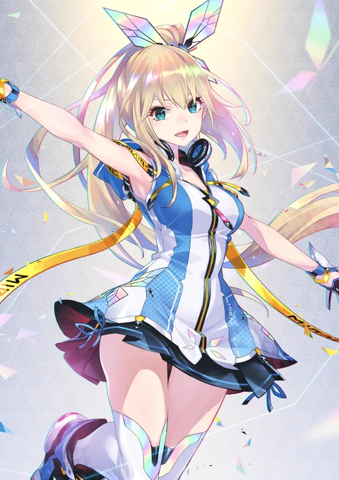 私、こう見えてミライアカリちゃんの絵を公式で描かしていただいていたりするんですよ、ゲヘゲヘ 
