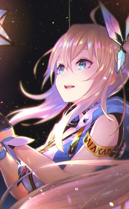 私、こう見えてミライアカリちゃんの絵を公式で描かしていただいていたりするんですよ、ゲヘゲヘ 