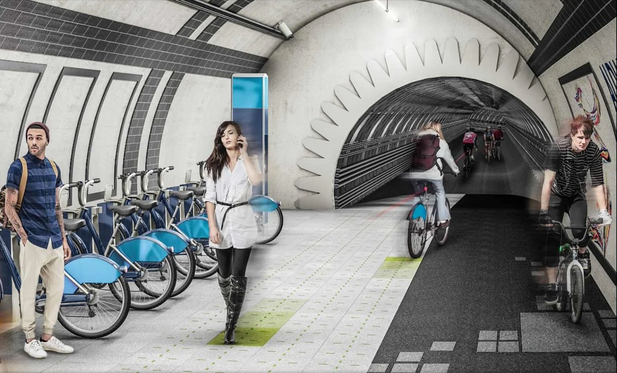 Radweg im U-BAHN-Tunnel. Warum nicht? 
Bildquelle:
theguardian.com/cities/2015/fe…