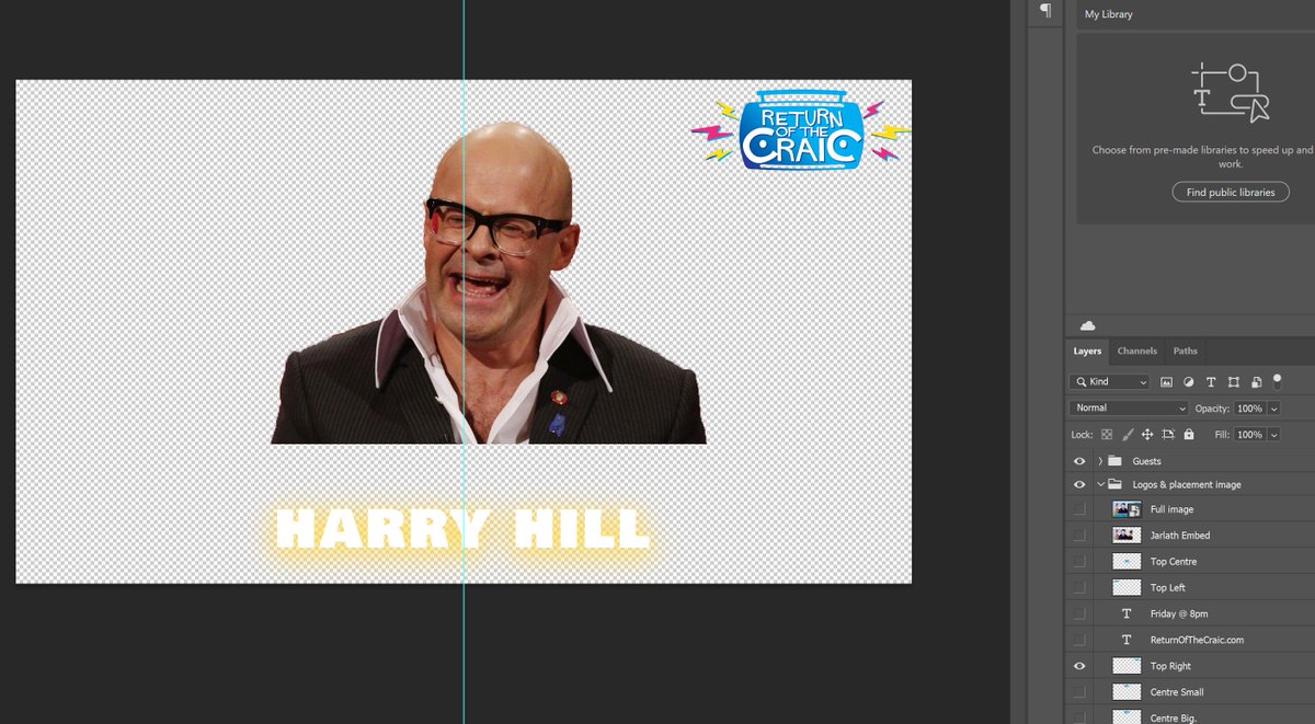 Casual Saturday working up some Harry Hill graphics for a show you produce...🤯
