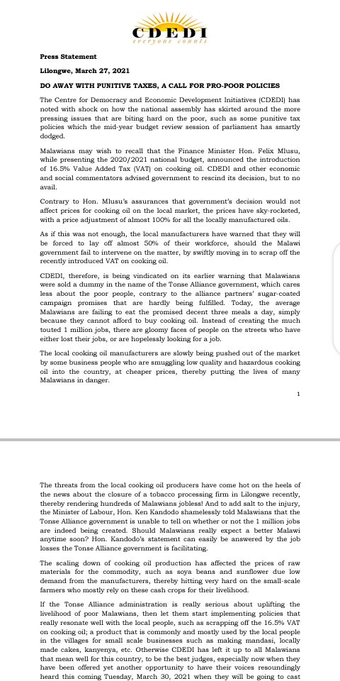 CDEDI3's tweet photo. Also, concerned farmers who cultivates soybeans, a crop used as raw material for cooking oil production, expressed gloomy of their crops future as local manufacturers have scaled down operations and intends to lay-off 50% of their workforce due to punitive Tax on cooking oil. https://t.co/aol1NykEs0