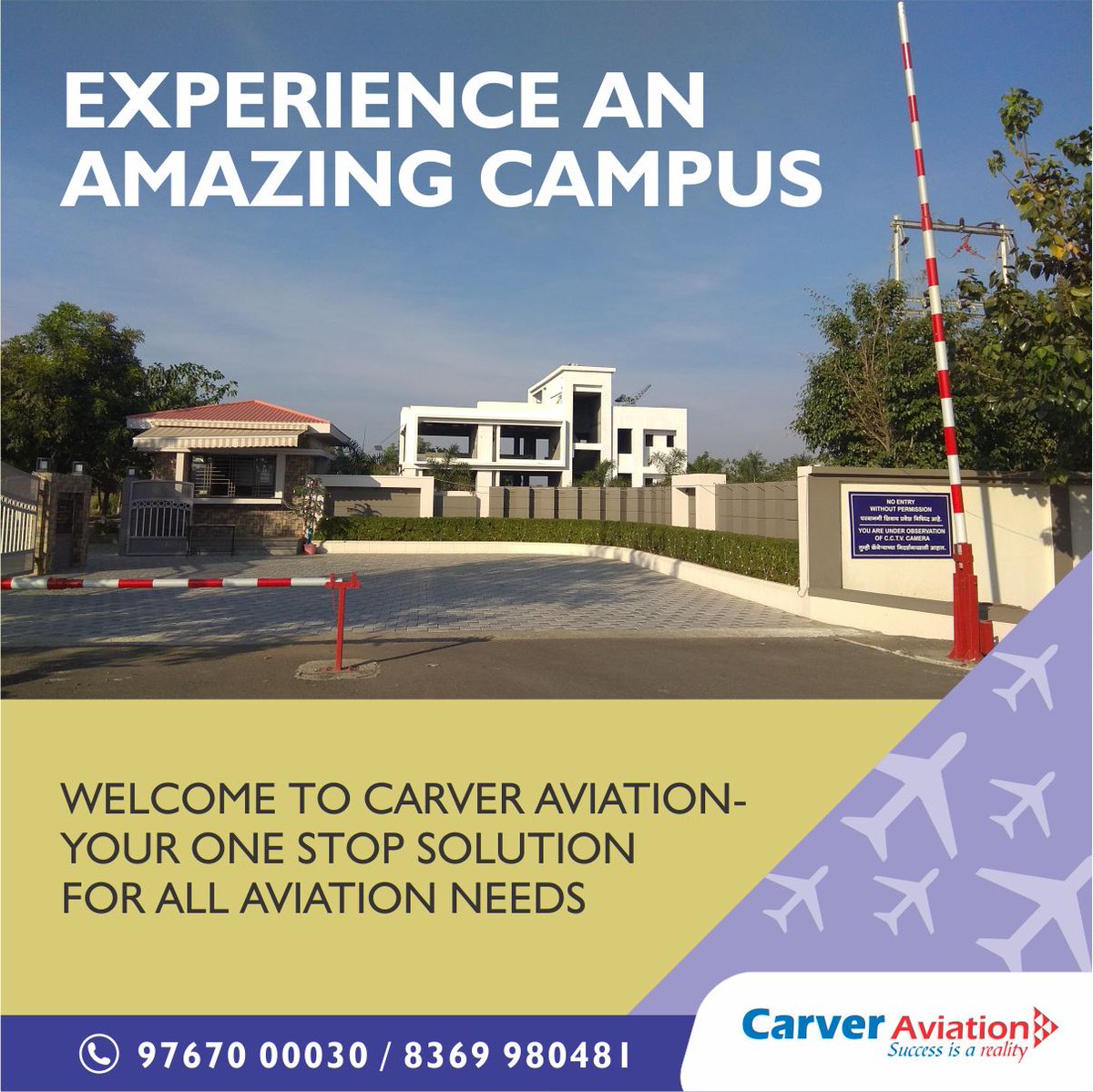 Carveraviation's tweet photo. Welcome to Carver Aviation & Experience an amazing infrastructure with all aviation needs.
Visit our academy virtually at https://t.co/T6anaO8hyn
#aviation #bestinfrastructure #bestaircraft #wellequipped #classrooms #bestinstructors #ownATC #baramatiairport
@Carveraviation https://t.co/HlcJPEMOxt