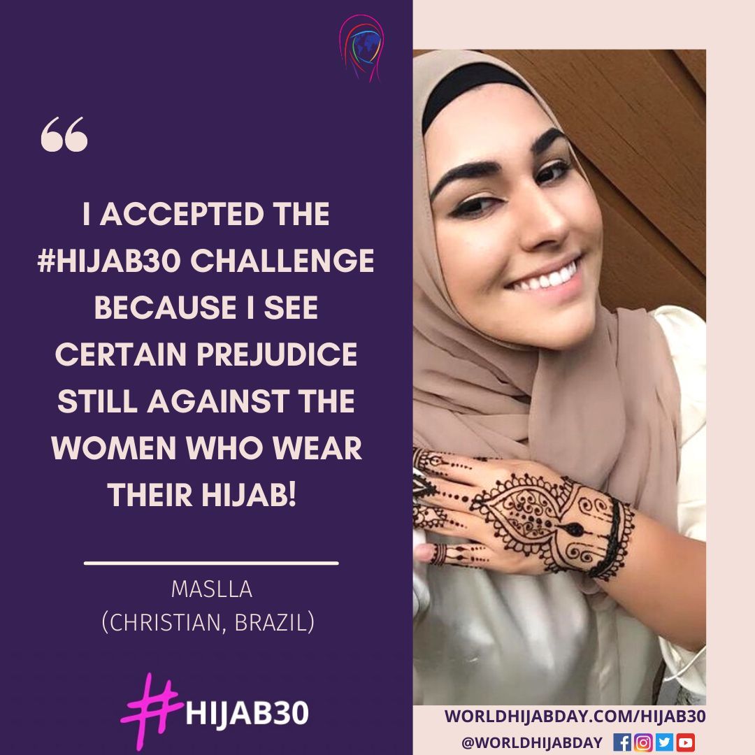 #Hijab30—Inviting sisters in humanity of all faiths &amp; backgrounds to don the #hijab for 30 days during #Ramadan in solidarity with Muslim women in hijab around the globe. Challenge starts on April 13.

👉INFO: WorldHijabDay.com/Hijab30
👉REGISTER: WorldHijabDay.com/Hijab30-Regist…