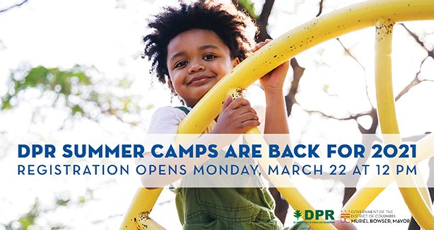 MayorBowser's tweet photo. This summer, @DCDPR will host over 90 camps across all eight Wards with social distancing safeguards in place. DPR Summer Camps will take place between June 28 and August 20. 

Register here: https://t.co/Z6XEWvzATf https://t.co/1oDFbVltHA